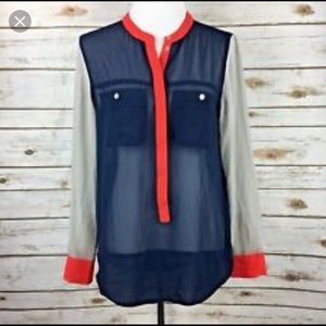 Sanctuary cafe colorblock blouse